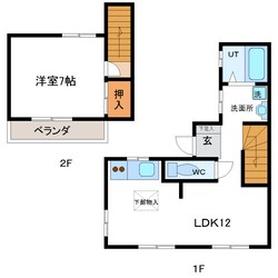 郡山駅 バス25分  久留米寺西下車：停歩7分 1-2階の物件間取画像